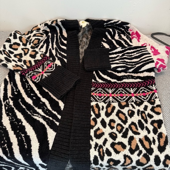 Anthropologie Maeve Makaya animal print longline cardigan sweater. Size XL - Picture 11 of 14